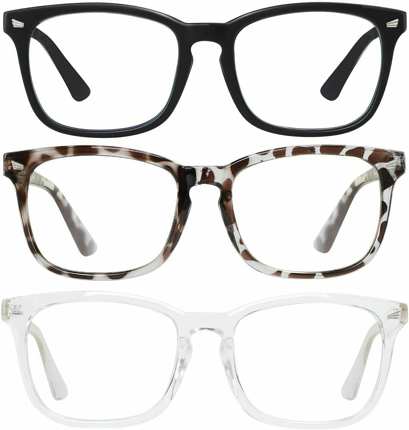 3 Pack Blue Light Blocking Glasses for Women Men Computer Gaming Vision Care Pr